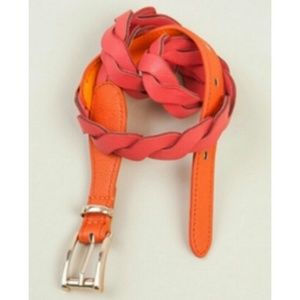 Red & Orange Flat Twist Belt